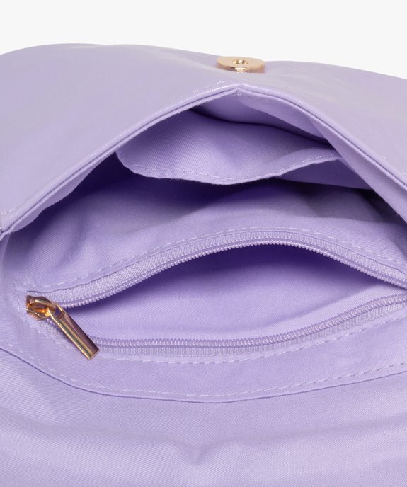 Sac besace compact à matelassage verni femme vue6 - GEMO (ACCESS) - GEMO