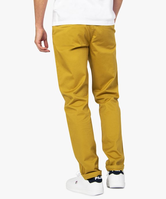 Pantalon homme chino coupe slim vue3 - GEMO (HOMME) - GEMO