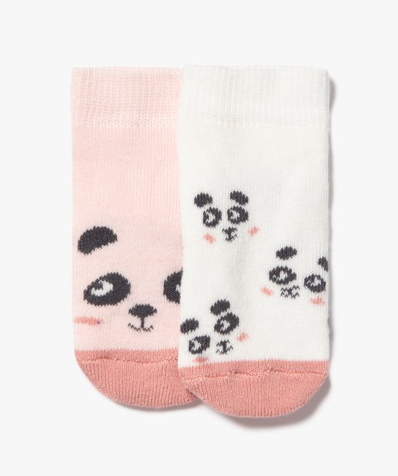 Chaussettes antidérapantes en maille bouclette bébé (lot de 2) vue1 - GEMO 4G BEBE - GEMO