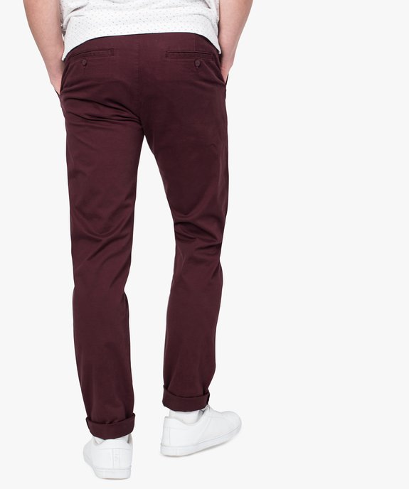 Pantalon homme chino coupe slim vue3 - GEMO (HOMME) - GEMO