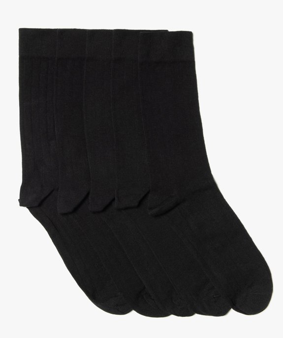 Chaussettes homme en maille côtelée (lot de 5) vue1 - GEMO(HOMWR HOM) - GEMO