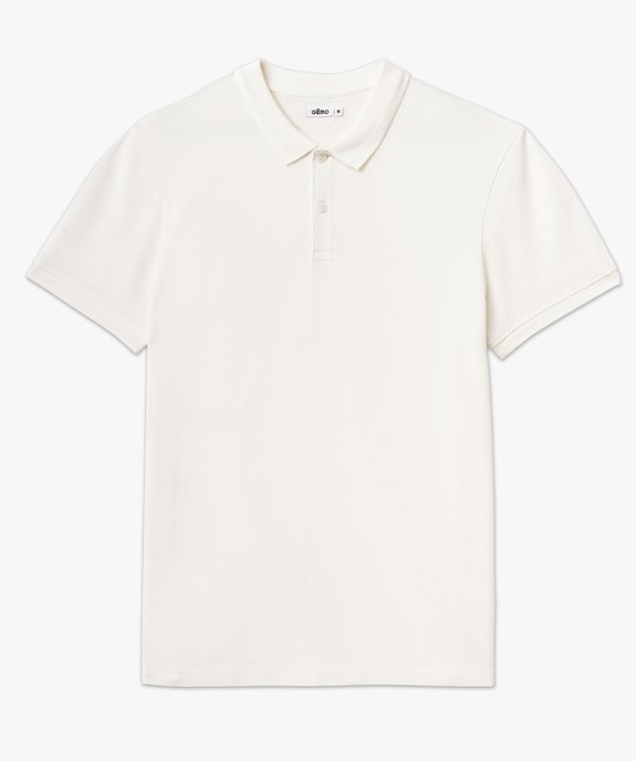 Polo manches courtes en maille piquée homme vue4 - GEMO (HOMME) - GEMO