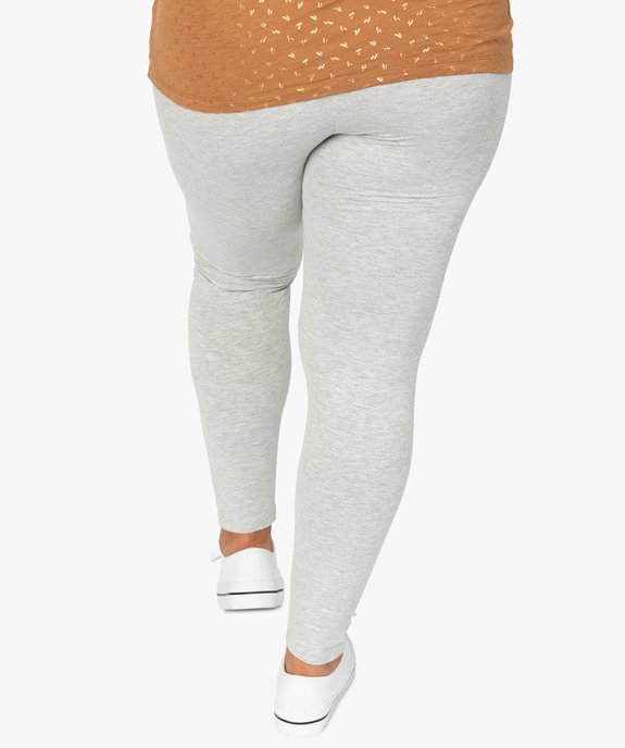 Legging femme grande taille uni en coton stretch vue3 - GEMO 4G GT - GEMO