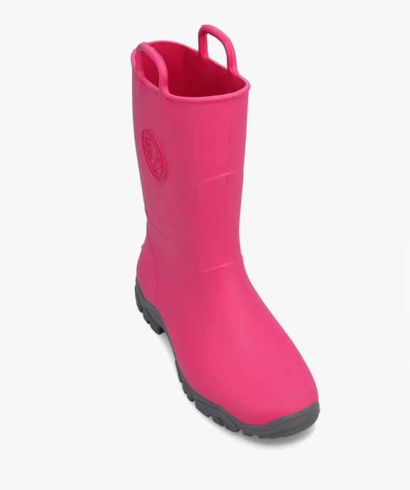 Bottes de pluie fille unies avec anses sur le col – Boatilus vue5 - BOATILUS - GEMO