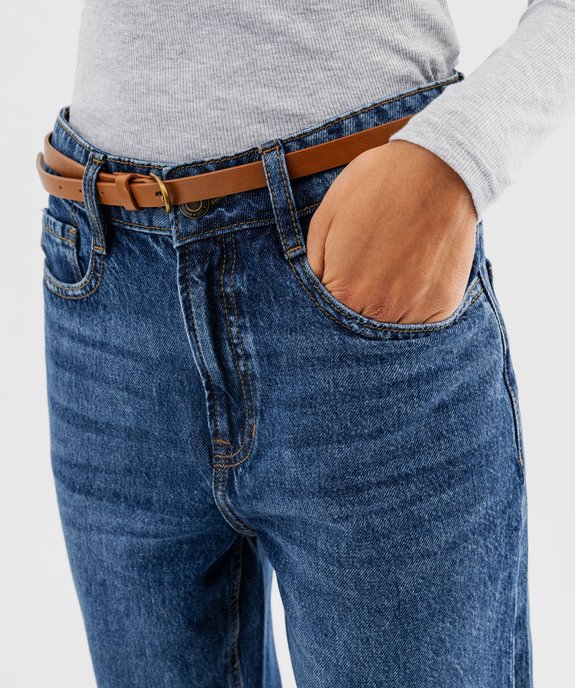 Jean Boy Friend avec ceinture amovible femme vue2 - GEMO 4G FEMME - GEMO