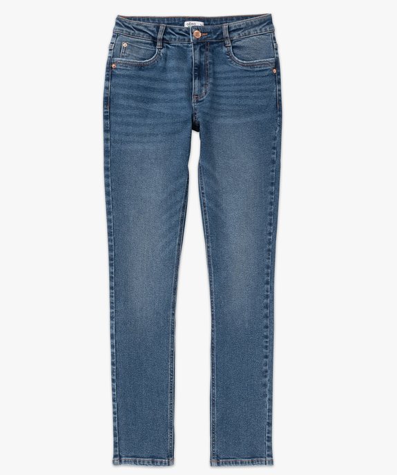 Jean slim taille normale en denim extensible femme vue4 - GEMO(FEMME PAP) - GEMO