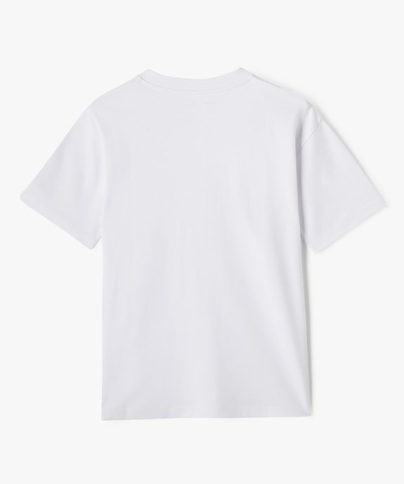 Tee-shirt manches courtes coupe oversize garçon vue3 - GEMO (JUNIOR) - GEMO