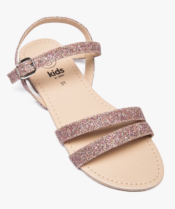 Sandales filles à brides fines brillantes vue5 - GEMO (ENFANT) - GEMO