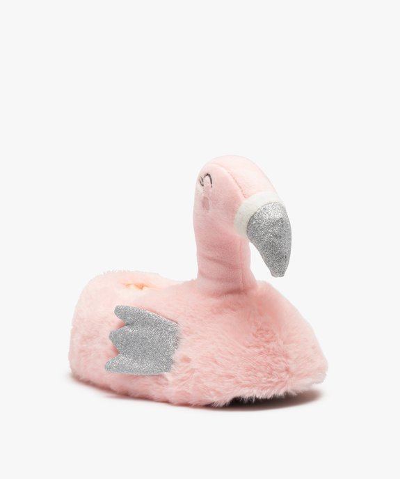 Chaussons fille 3D flamant rose avec ailes pailletées vue1 - GEMO (ENFANT) - GEMO