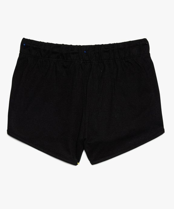 Short fille en maille extensible avec taille élastiquée vue2 - GEMO (JUNIOR) - GEMO