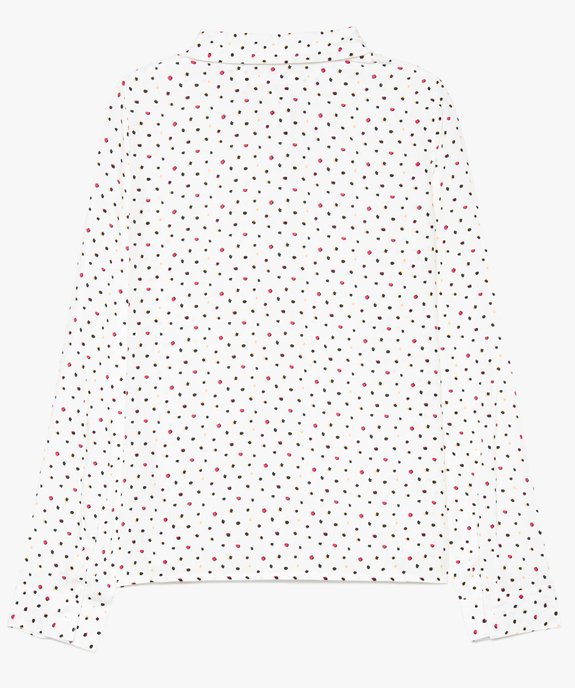 Chemise fille à motifs avec pattes à nouer dans le bas vue3 - GEMO (JUNIOR) - GEMO