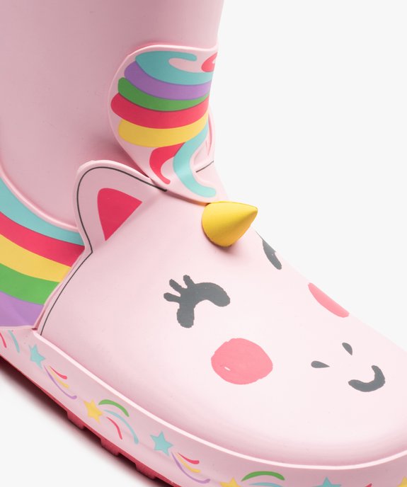 Bottes de pluie fille en caoutchouc forme licorne  vue6 - GEMO (ENFANT) - GEMO