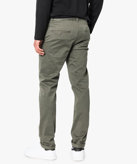 Pantalon homme chino coupe slim vue3 - GEMO (HOMME) - GEMO