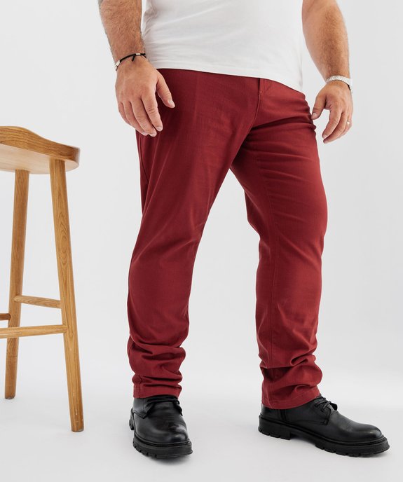 Pantalon chino coupe Slim en coton homme vue9 - GEMO 4G HOMME - GEMO