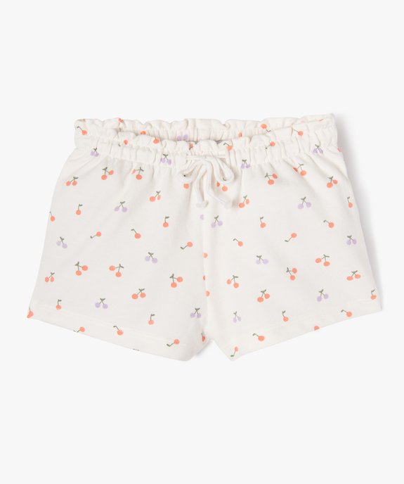 Short avec taille élastique froncée bébé fille vue1 - GEMO(BEBE DEBT) - GEMO