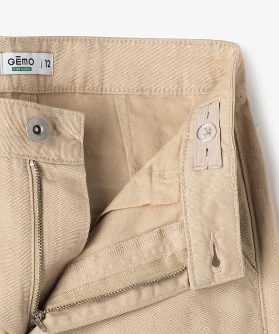 Pantalon cargo coupe straight à taille ajustable fille vue2 - GEMO 4G FILLE - GEMO