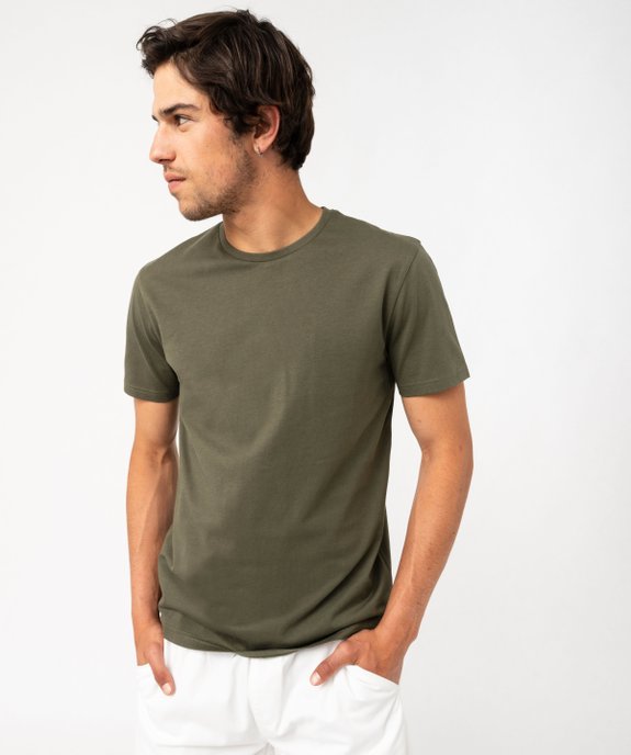 Tee-shirt à manches courtes et col rond homme vue1 - GEMO 4G HOMME - GEMO