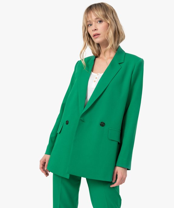 Veste blazer fermeture croisée femme vue2 - GEMO(FEMME PAP) - GEMO