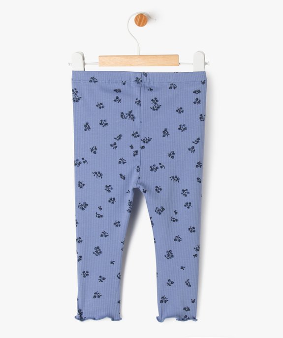 Legging en maille côtelée avec bas froncé bébé fille  vue3 - GEMO(BEBE DEBT) - GEMO