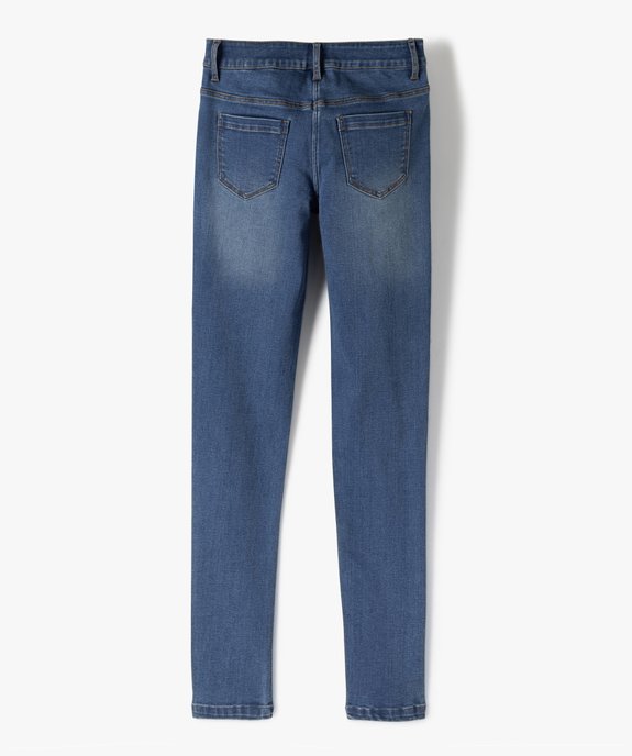 Jean fille coupe skinny en matière extensible vue3 - GEMO 4G FILLE - GEMO