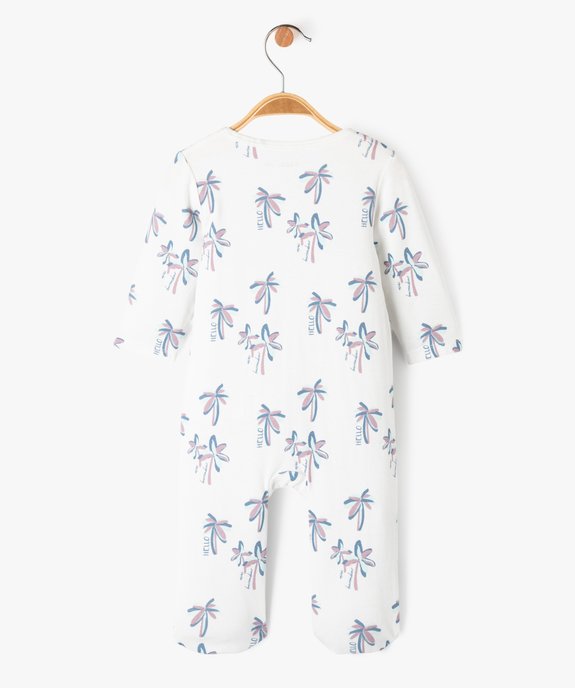 Pyjama en jersey imprimé avec zip ventral bébé vue4 - GEMO 4G BEBE - GEMO