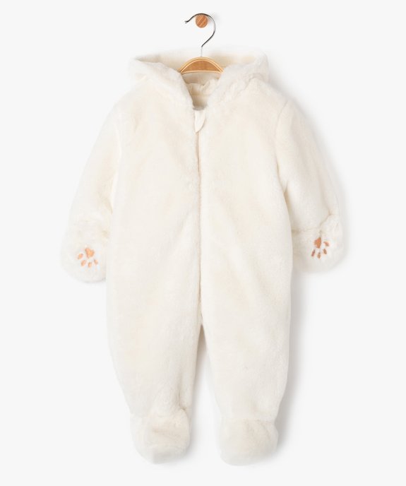 Combinaison pilote surpyjama en maille peluche bébé  vue1 - GEMO(BB COUCHE) - GEMO