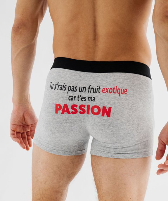 Boxers en coton stretch homme avec inscriptions (lot de 2) vue2 - GEMO 4G HOMME - GEMO