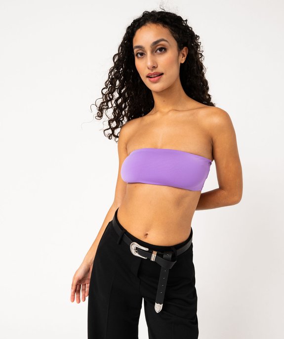 Soutien-gorge bandeau réversible sans armatures vue5 - GEMO 4G FEMME - GEMO