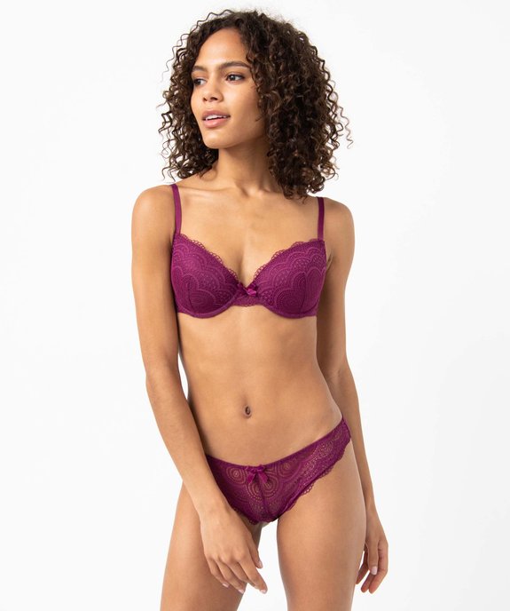 Soutien-gorge corbeille en dentelle à armatures vue3 - GEMO(HOMWR FEM) - GEMO