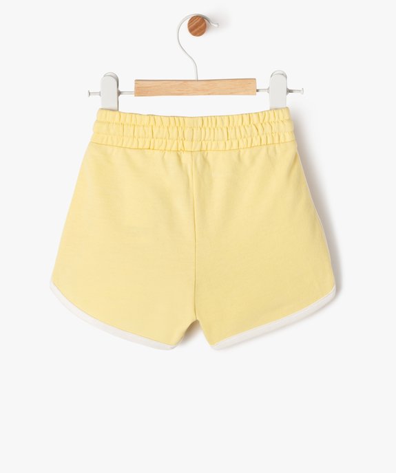 Short en maille et taille élastique bébé fille vue3 - GEMO 4G BEBE - GEMO