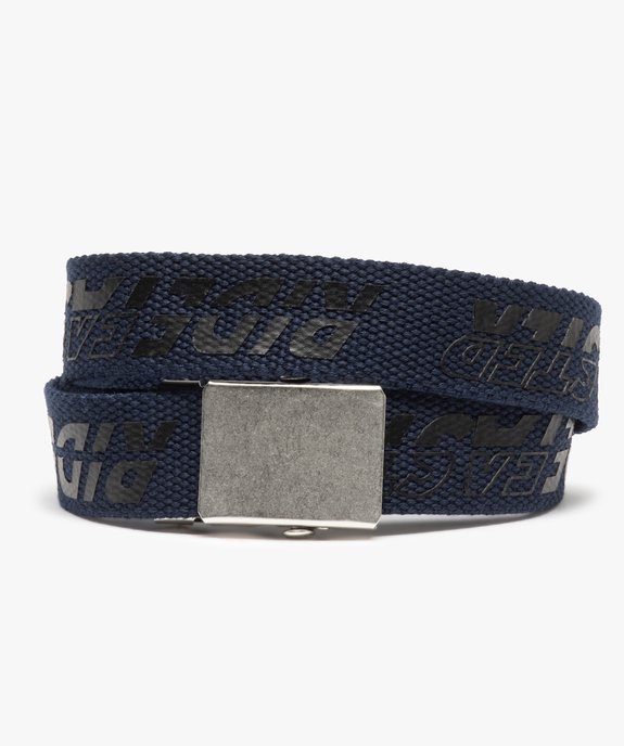 Ceinture garçon en toile avec inscription et boucle style militaire vue1 - GEMO (JUNIOR) - GEMO