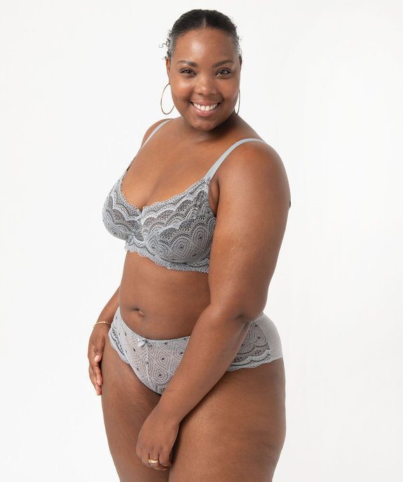 Soutien-gorge emboitant à armatures en dentelle grande taille vue3 - GEMO(HOMWR FEM) - GEMO