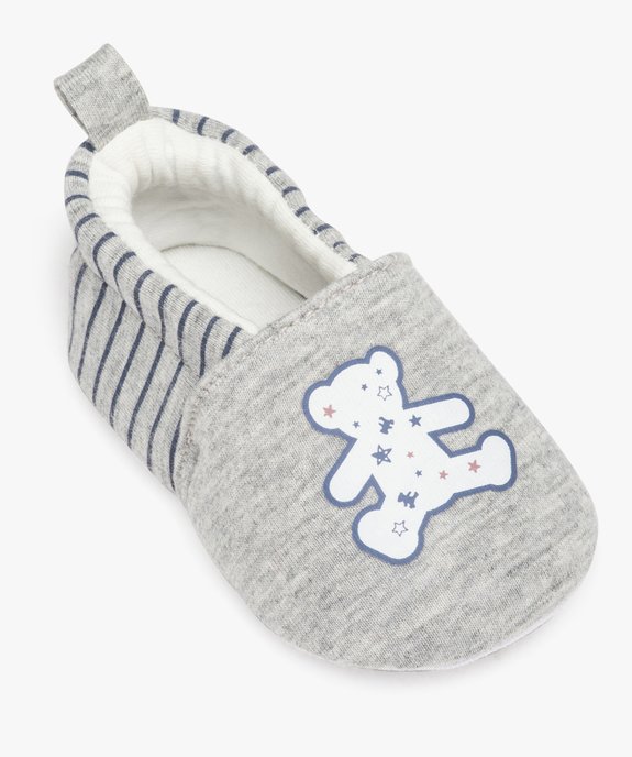 Chaussons de naissance bébé garçon rayés - LuluCastagnette vue5 - LULUCASTAGNETTE - GEMO