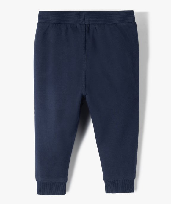 Pantalon de jogging bébé avec jeu de textures vue3 - GEMO(BEBE DEBT) - GEMO