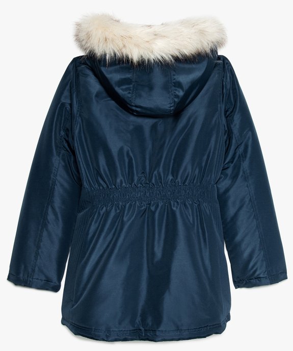 Manteau fille déperlant à capuche et doublure  vue3 - GEMO (JUNIOR) - GEMO