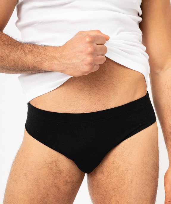 Slip en coton stretch à taille élastiquée homme (lot de 3) vue2 - GEMO 4G HOMME - GEMO