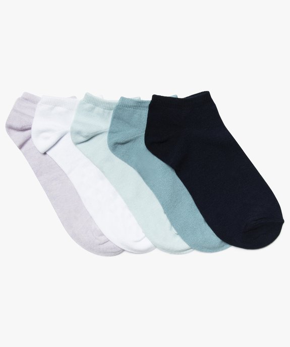 Chaussettes femme ultra courtes unies (lot de 5) vue1 - GEMO 4G FEMME - GEMO