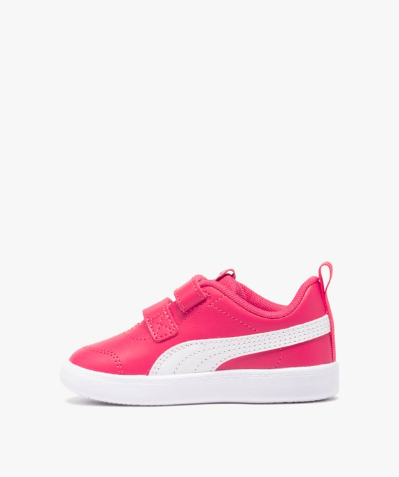 Baskets bébé bicolores à scratch – Puma Courtflex vue3 - PUMA - GEMO