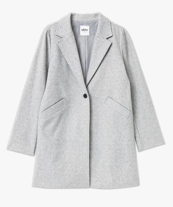 Manteau long à col tailleur femme vue4 - GEMO 4G FEMME - GEMO