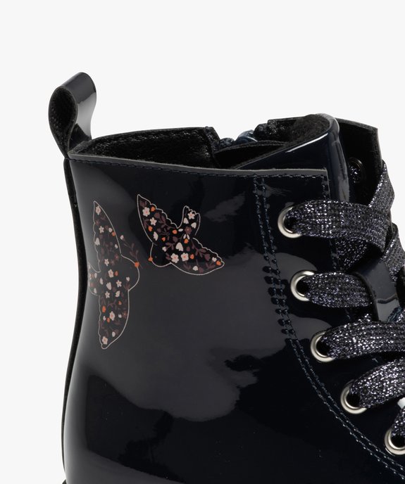 Boots vernis fille avec motifs oiseaux du 31 au 36 vue6 - GEMO (ENFANT) - GEMO