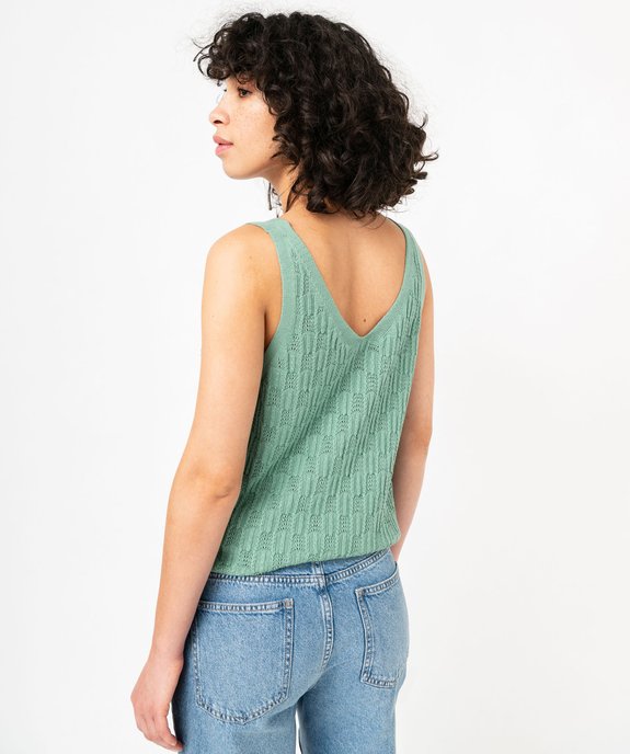 Pull à bretelles en maille ajourée femme vue3 - GEMO(FEMME PAP) - GEMO