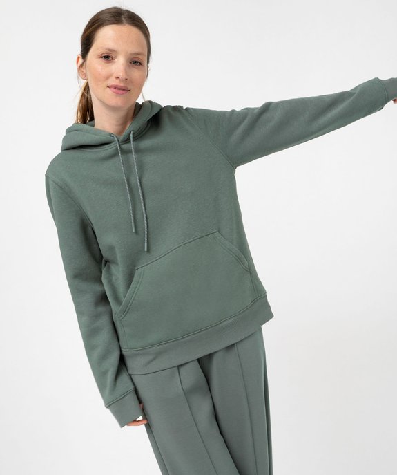 Sweat à capuche en molleton doux femme vue1 - GEMO(FEMME PAP) - GEMO