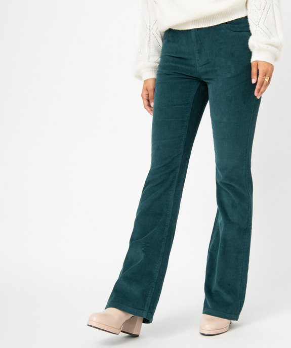 Pantalon femme en velours côtelé coupe Bootcut vue1 - GEMO(FEMME PAP) - GEMO