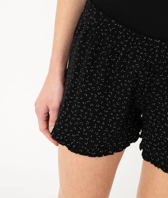 Short de pyjama avec finitions froncées femme vue2 - GEMO 4G FEMME - GEMO