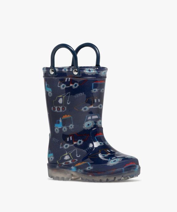 Bottes de pluie bébé garçon à semelle lumineuse avec anses vue9 - BUGGY - GEMO