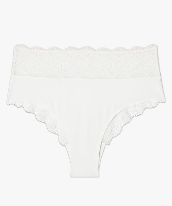 Culotte en dentelle et microfibre femme vue4 - GEMO(HOMWR FEM) - GEMO