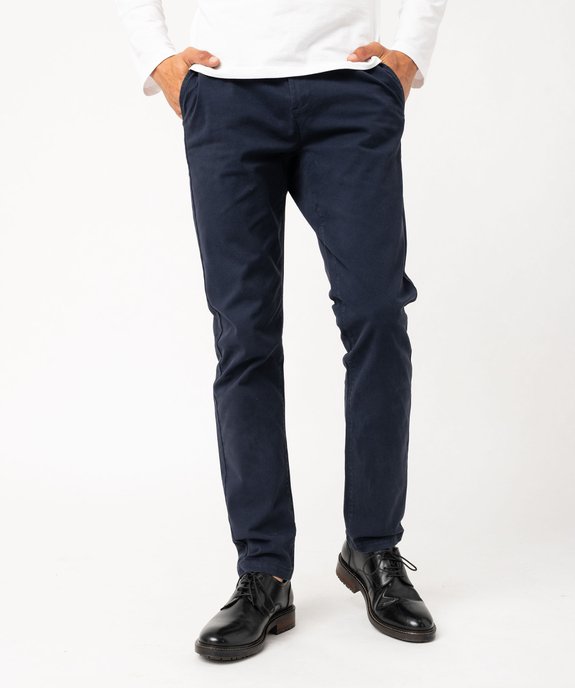 Pantalon chino coupe Slim homme vue2 - GEMO 4G HOMME - GEMO