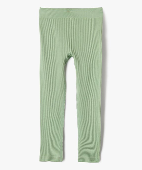 Legging long en maille côtelée extensible fille vue2 - GEMO (ENFANT) - GEMO