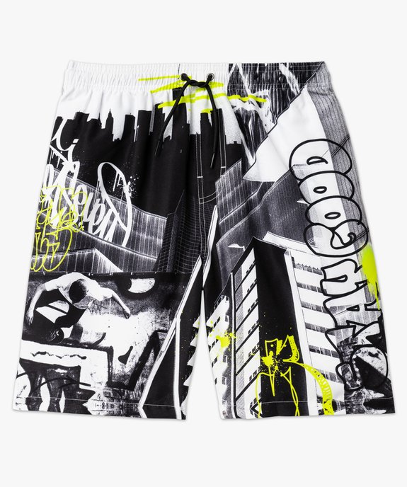 Short de surf imprimé graffiti homme vue4 - GEMO 4G HOMME - GEMO