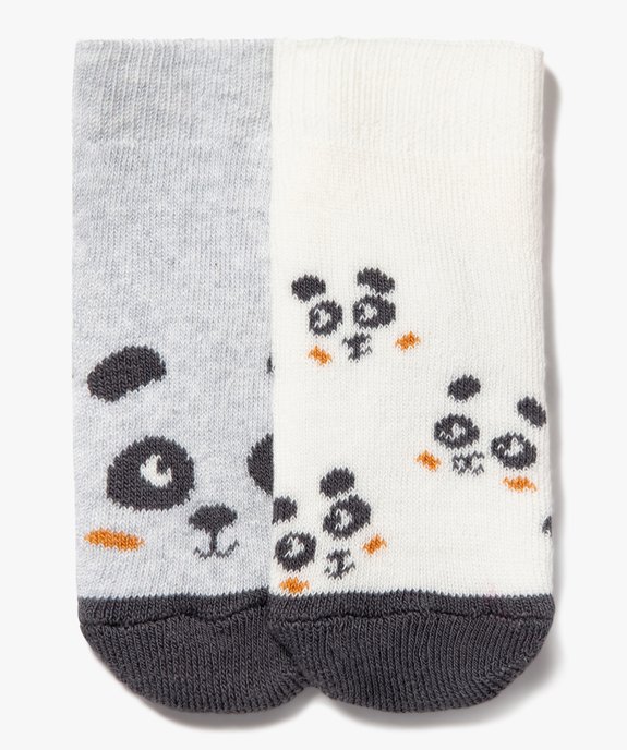 Chaussettes antidérapantes en maille bouclette bébé (lot de 2) vue1 - GEMO 4G BEBE - GEMO